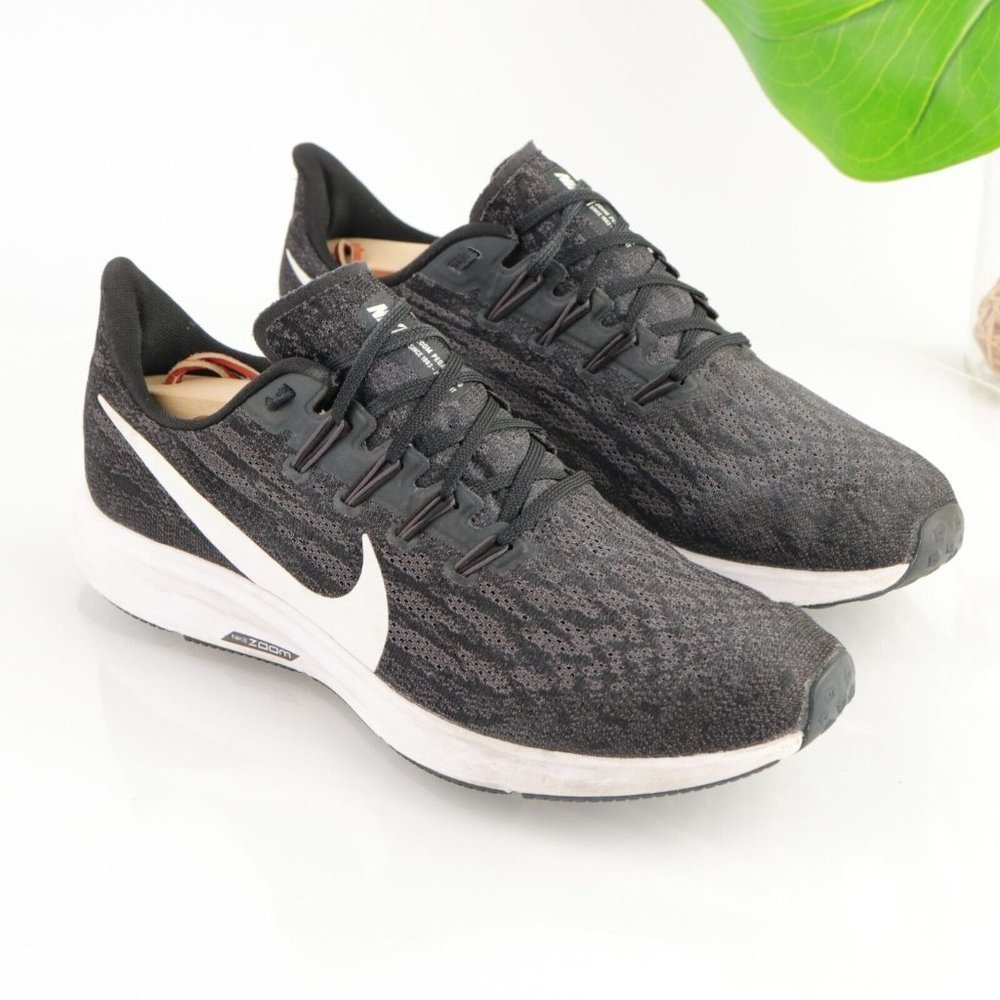Nike Men's Zoom Pegasus 36 Running Shoe Size 10 Black White Gray Trainer - Picture 2 of 12